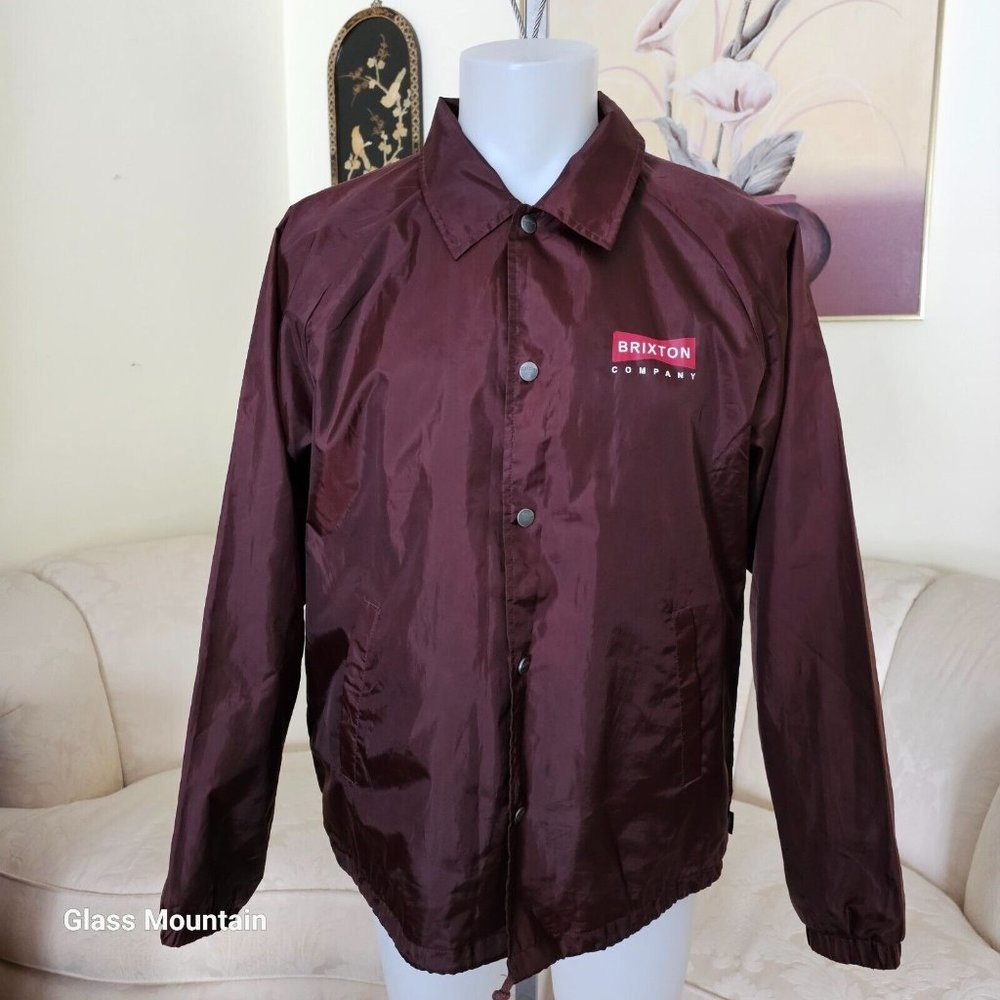 Brixton Maroon Windbreaker Jacket
